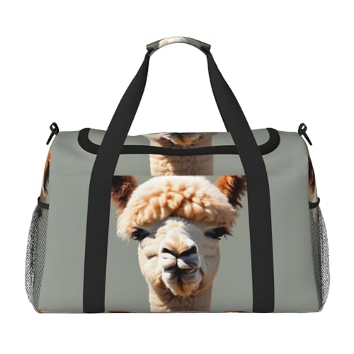 Reisetasche mit Alpaka-Avatar-Druck, für Reisen, Schultertasche, Wochenend-Handtasche, Sporttasche, Turnbeutel für Damen und Herren Reisetasche mit Alpaka-Avatar-Druck, für Reisen, Schultertasche, Wochenend-Handtasche, Sporttasche, Turnbeutel für Damen und Herren von Erwqavc