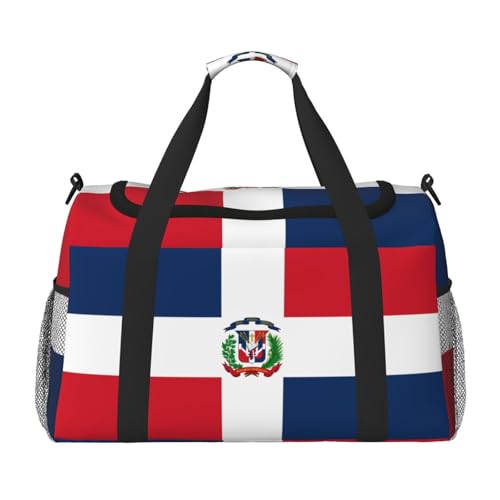 Reisetasche mit Dominikanische Republik, bedruckt, für Reisen, Schultertasche, Wochenend-Handtasche, Sporttasche, Turnbeutel für Damen und Herren Reisetasche mit Dominikanische Republik, bedruckt, für Reisen, Schultertasche, Wochenend-Handtasche, Sporttasche, Turnbeutel für Damen und Herren von Erwqavc