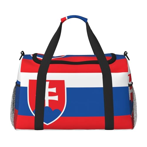 Reisetasche mit Flagge der Slowakei für Reisen, Schultertasche, Wochenend-Handtasche, Sporttasche, Turnbeutel für Damen und Herren Reisetasche mit Flagge der Slowakei für Reisen, Schultertasche, Wochenend-Handtasche, Sporttasche, Turnbeutel für Damen und Herren von Erwqavc