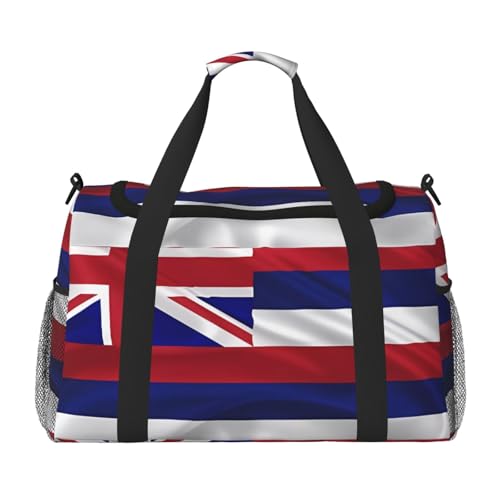 Reisetasche mit Flagge von Hawaii, amerikanischer Druck, für Reisen, Schultertasche, Wochenend-Handtasche, Sporttasche, Turnbeutel für Damen und Herren Reisetasche mit Flagge von Hawaii, amerikanischer Druck, für Reisen, Schultertasche, Wochenend-Handtasche, Sporttasche, Turnbeutel für Damen und Herren von Erwqavc