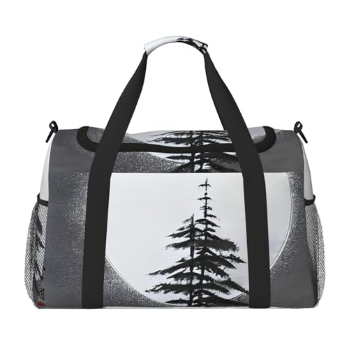 Reisetasche mit Mondkiefer-Motiv, für Reisen, Schultertasche, Wochenend-Handtasche, Sporttasche, Turnbeutel für Damen und Herren Reisetasche mit Mondkiefer-Motiv, für Reisen, Schultertasche, Wochenend-Handtasche, Sporttasche, Turnbeutel für Damen und Herren von Erwqavc