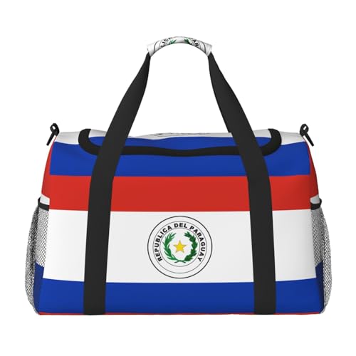 Reisetasche mit Paraguay-Motiv, für Reisen, Schultertasche, Wochenend-Handtasche, Sporttasche, Turnbeutel für Damen und Herren Reisetasche mit Paraguay-Motiv, für Reisen, Schultertasche, Wochenend-Handtasche, Sporttasche, Turnbeutel für Damen und Herren von Erwqavc