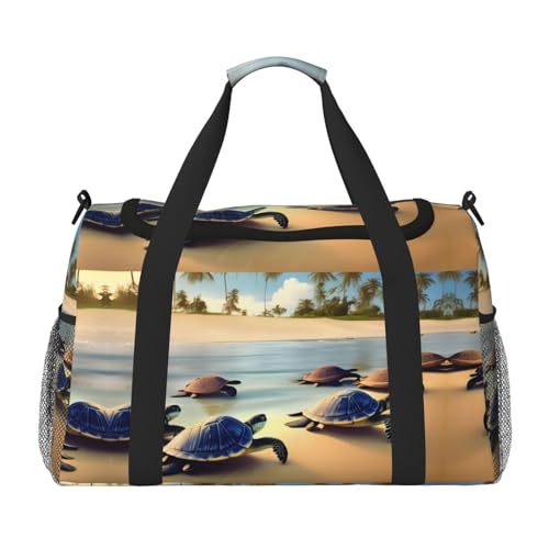 Reisetasche mit Schildkrötenmuster für Reisen, Schultertasche, Wochenend-Handtasche, Sporttasche, Turnbeutel für Damen und Herren Reisetasche mit Schildkrötenmuster für Reisen, Schultertasche, Wochenend-Handtasche, Sporttasche, Turnbeutel für Damen und Herren von Erwqavc