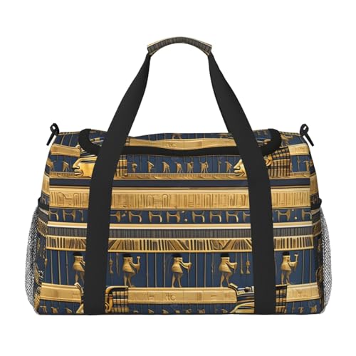 Reisetasche mit ägyptischen Pharaonischen Fresken für Reisen, Schultertasche, Wochenend-Handtasche, Sporttasche, Turnbeutel für Damen und Herren Reisetasche mit ägyptischen Pharaonischen Fresken für Reisen, Schultertasche, Wochenend-Handtasche, Sporttasche, Turnbeutel für Damen und Herren von Erwqavc