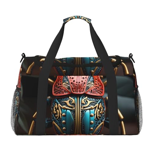 Reisetasche mit buntem Käfer-Druck, für Reisen, Schultertasche, Wochenend-Handtasche, Sporttasche, Turnbeutel für Damen und Herren Reisetasche mit buntem Käfer-Druck, für Reisen, Schultertasche, Wochenend-Handtasche, Sporttasche, Turnbeutel für Damen und Herren von Erwqavc