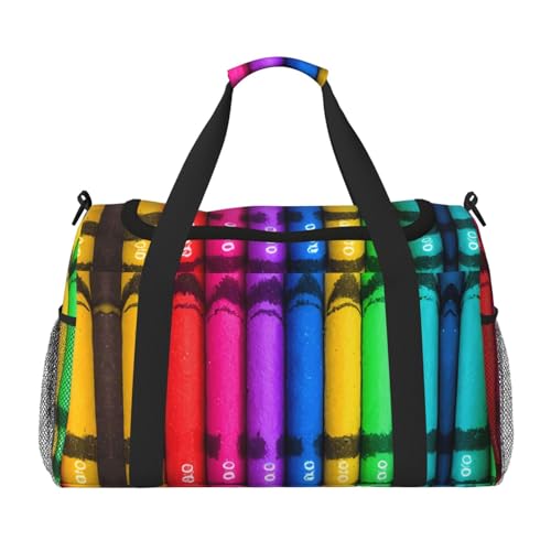 Reisetasche mit farbigen Buntstiften, für Reisen, Schultertasche, Wochenend-Handtasche, Sporttasche, Turnbeutel für Damen und Herren Reisetasche mit farbigen Buntstiften, für Reisen, Schultertasche, Wochenend-Handtasche, Sporttasche, Turnbeutel für Damen und Herren von Erwqavc