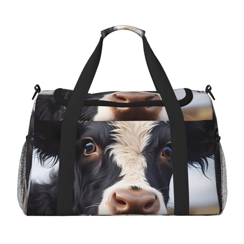 Reisetasche mit niedlichem Kuh-Druck, für Reisen, Schultertasche, Wochenend-Handtasche, Sporttasche, Turnbeutel für Damen und Herren Reisetasche mit niedlichem Kuh-Druck, für Reisen, Schultertasche, Wochenend-Handtasche, Sporttasche, Turnbeutel für Damen und Herren von Erwqavc