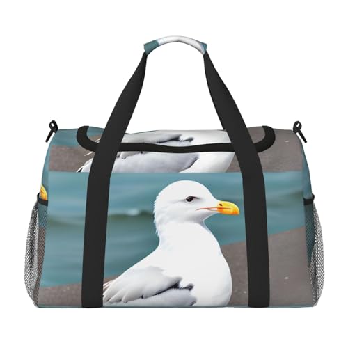 Reisetasche mit niedlichem Möwen-Druck, für Reisen, Schultertasche, Wochenend-Handtasche, Sporttasche, Turnbeutel für Damen und Herren Reisetasche mit niedlichem Möwen-Druck, für Reisen, Schultertasche, Wochenend-Handtasche, Sporttasche, Turnbeutel für Damen und Herren von Erwqavc