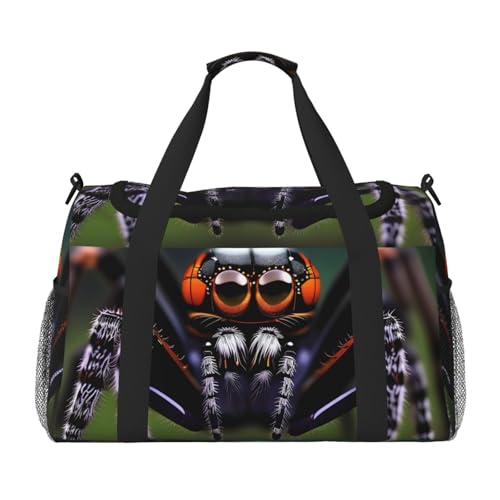 Reisetasche mit tropischem Regenwald-Spinnen-Druck, für Reisen, Schultertasche, Wochenend-Handtasche, Sporttasche, Turnbeutel für Damen und Herren Reisetasche mit tropischem Regenwald-Spinnen-Druck, für Reisen, Schultertasche, Wochenend-Handtasche, Sporttasche, Turnbeutel für Damen und Herren von Erwqavc