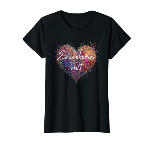 Damen Erzieherin mit Herz Erzieherin T-Shirt von Erzieherin Outfits & Geschenkideen
