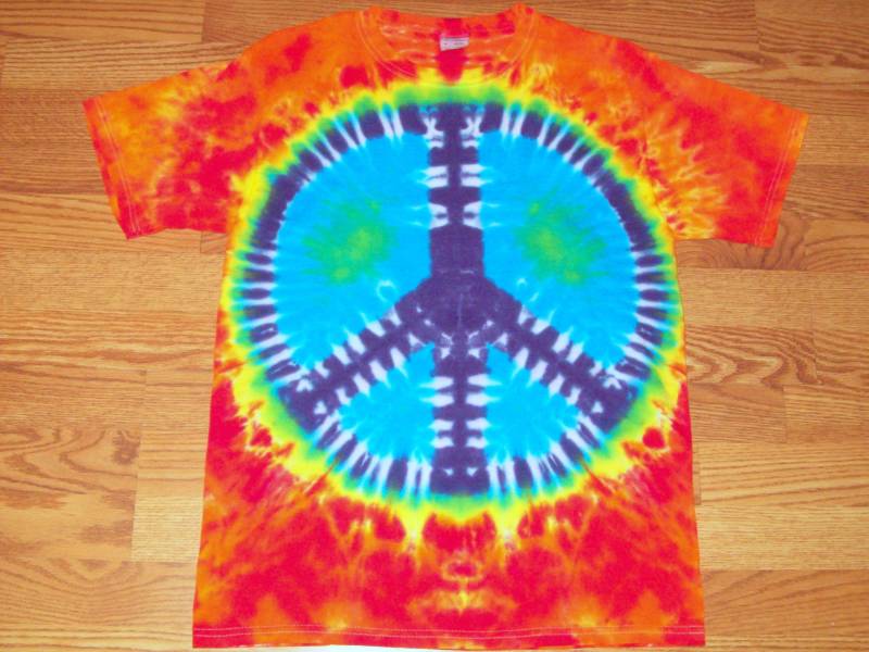 Peace Sign Tie Dye - Xs S M L Xl 2X 3X 4X 5X 6X - Kinder Erwachsene Plus Size Zeichen Shirt von EsGroovyTuesdays