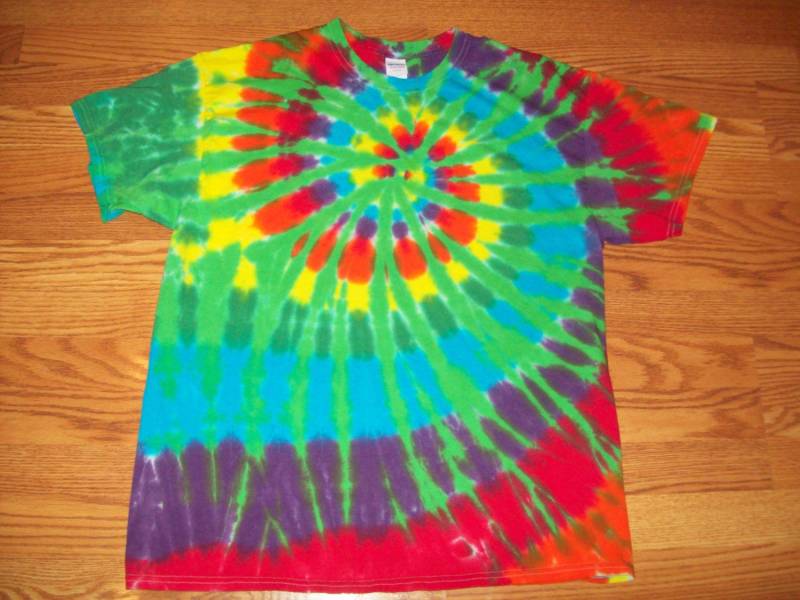 S M L Xl 2X 3X 4X 5X 6X - Kinder, Erwachsene, Plus Size Tie Dye Shirt- Lime Rainbow Tiger von EsGroovyTuesdays