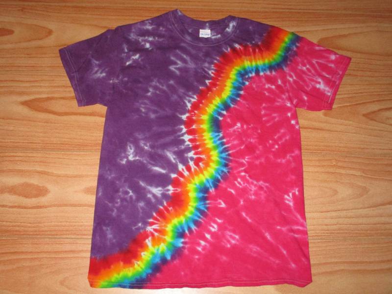 S M L Xl 2X 3X 4X 5X 6X Tie Dye Shirt, Kinder, Erwachsene, Plus Size Dye, Regenbogen Squiggle von EsGroovyTuesdays