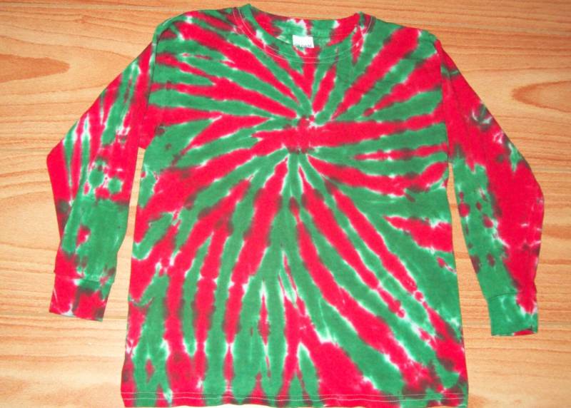 S M L Xl 2X 3X 4X 5X Holiday Tie Dye - Weihnachten Dye, Langarm Dye Shirt Kinder Erwachsene Plus Größe Shirt-Festlich von EsGroovyTuesdays
