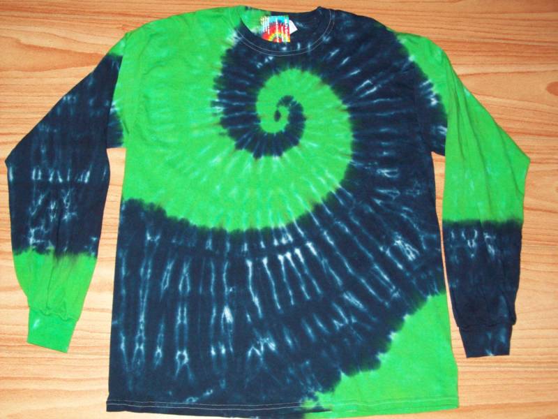 S M L Xl 2X 3X 4X 5X Lime N' Cobalt Tie Dye, Kinder, Erwachsene, Plus Size Langarm Krawatte Dye Seahawk von EsGroovyTuesdays