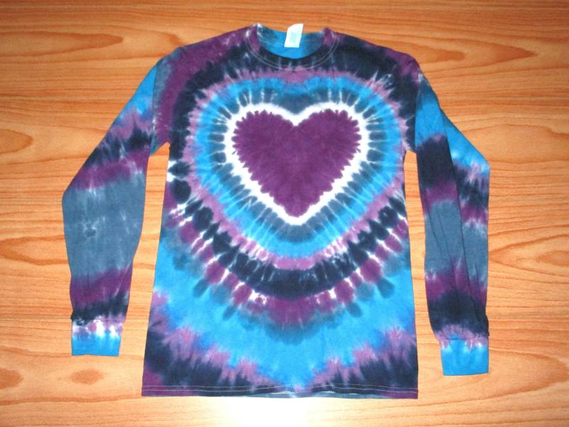 S M L Xl 2X 3X 4X 5X Tie Dye Herz, Kinder, Erwachsene, Plus Size Langarm von EsGroovyTuesdays