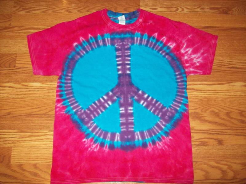 S M L Xl 2X 3X 4X5X6X Tie Dye Shirt, Kinder, Erwachsene, Plus Size Tie Dye, Peace Sign von EsGroovyTuesdays