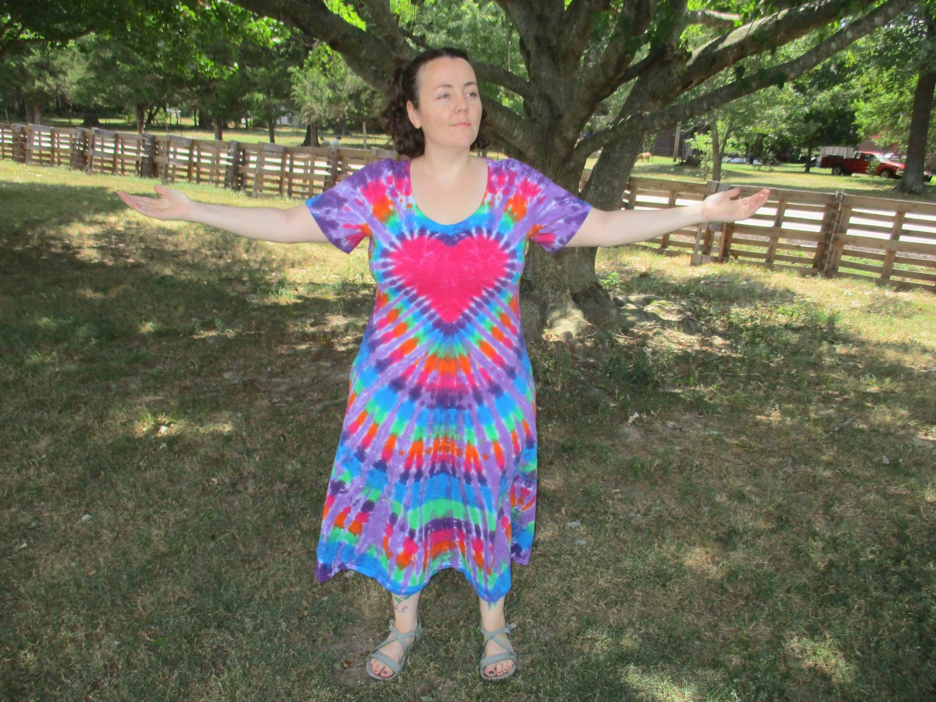 S M L Xl 2Xl 3Xl Tie Dye Kleid - Plus Size Lavander Love Heart S M L Xl 2Xl 3Xl Tie Dye Kleid - Plus Size Lavander Love Heart von EsGroovyTuesdays