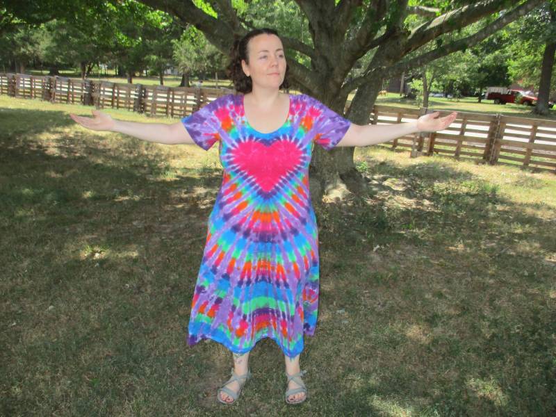 S M L Xl 2Xl 3Xl Tie Dye Kleid - Plus Size Lavander Love Heart S M L Xl 2Xl 3Xl Tie Dye Kleid - Plus Size Lavander Love Heart von EsGroovyTuesdays