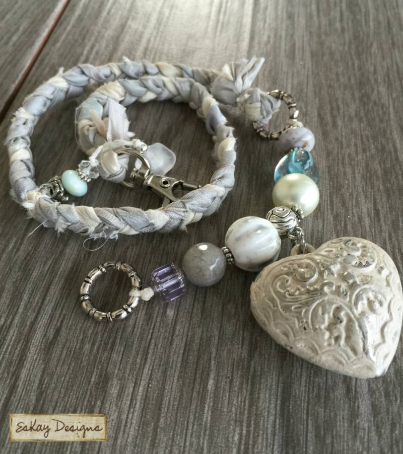 Herzen Und Heidekraut Halskette von EsKayDesignsSK