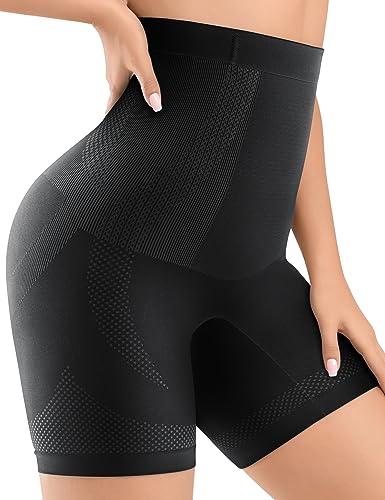 Esa Liang Shapewear für Frauen Bauchkontrolle Hohe Taille Body Shaper Shorts Gürtel Oberschenkel schlanker, Schwarz (hohe Taille), X-Small-Small von Esa Liang
