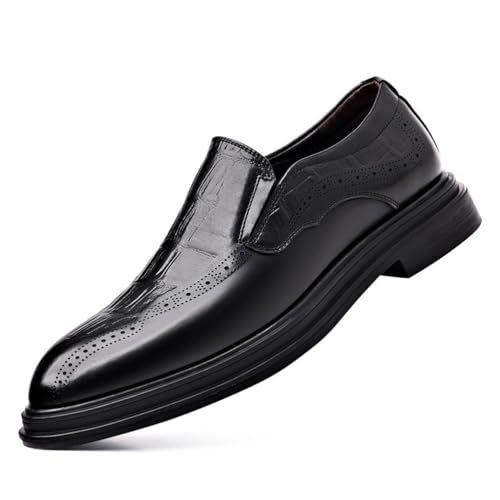EsaSam Herren Brogues Freizeitschuhe Business Casual Lederschuhe Bequeme Herrenschuhe Formelle Loafer,Schwarz,38 EU von EsaSam
