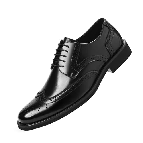 EsaSam Herren Formelle Business Schuhe Schnürschuh Smoking Hochzeit Mode Brogues,Schwarz,44 EU von EsaSam