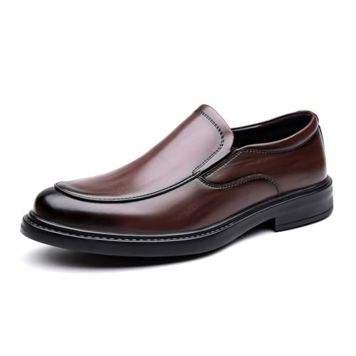EsaSam Herren Halbschuhe Slip-On Formelle Mode Klassisches Kleid Casual Business Loafers,Braun,40 EU von EsaSam