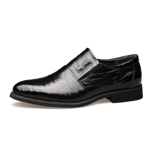 EsaSam Herren Halbschuhe Slip-On Formelle Mode Klassisches Kleid Casual Business Loafers,Schwarz,38 EU von EsaSam