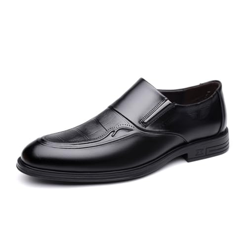 EsaSam Herren Loafer, Runde Zehenpartie Lässige Slipper Weich Leicht Atmungsaktiv Formelle Business Schuhe Für Herren,Schwarz,39 EU von EsaSam