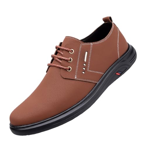 EsaSam Herren Oxford Business Freizeitschuhe Halbschuhe Leichtgewicht Atmungsaktive Walkingschuhe Für Männer Formelle Anlässe,Braun,44 EU von EsaSam