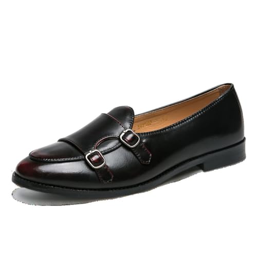 EsaSam Herren Slip-On Loafer Mode Business Casual Formelle Arbeitsschuhe,Rot,40 EU von EsaSam