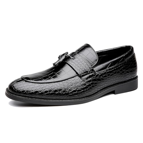 Herren Mokassin Anzugschuhe Slipper & Mokassins Slip Loafer Herrenschuhe,Schwarz,41 EU von EsaSam