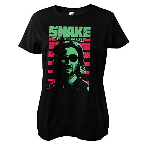 Escape From New York Offizielles Lizenzprodukt Snake Plissken Damen T-Shirt (Schwarz), X-Large von Escape From New York