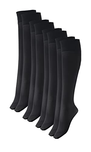 Esda Damen Feinkniestrümpfe im 4er Pack Mikrofaser 40den schwarz One Size von Esda