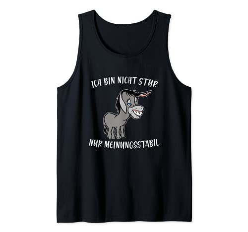 Esel lustiger Spruch witzig Stur Herren Damen Tank Top von Esel lustiger Spruch witzig Stur Geschenk