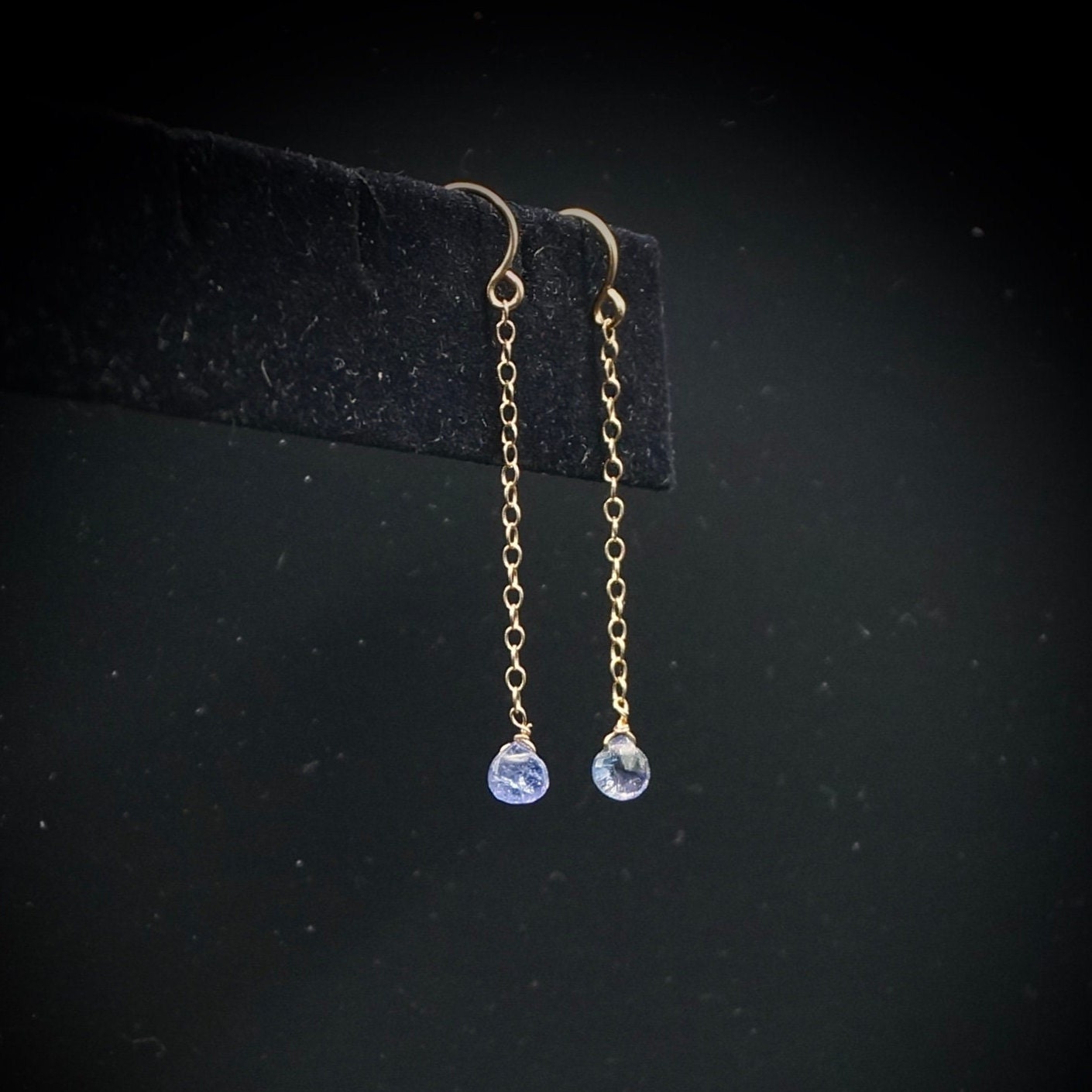 14K Gold Tansanit Ohrringe Königsblaue Kristall Ohrringe 14K Gold Tansanit Ohrringe Königsblaue Kristall Ohrringe von EshaNewYork