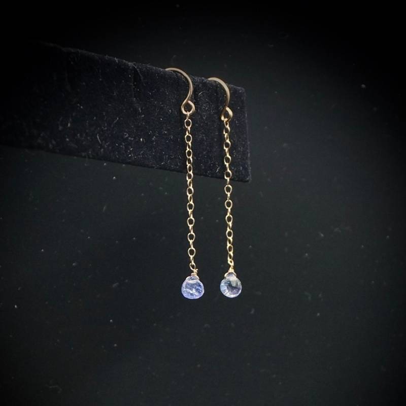 14K Gold Tansanit Ohrringe Königsblaue Kristall Ohrringe 14K Gold Tansanit Ohrringe Königsblaue Kristall Ohrringe von EshaNewYork