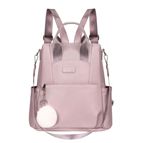 Eshow Rucksack Damen Klein, Anti-Diebstahl Elegant Cityrucksack Tagesrucksack, Kleine 3 in 1 Rucksackhandtasche für Mädchen Und Frauen, Rucksacktasche Modern für Pendeln Schule Arbeit Reise Rosa Eshow Rucksack Damen Klein, Anti-Diebstahl Elegant Cityrucksack Tagesrucksack, Kleine 3 in 1 Rucksackhandtasche für Mädchen Und Frauen, Rucksacktasche Modern für Pendeln Schule Arbeit Reise Rosa von Eshow