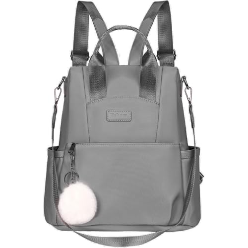 Eshow Rucksack Damen Klein, Anti-Diebstahl Elegant Cityrucksack Tagesrucksack, 3 in 1 Rucksacktasche mit Clutchbag RFID Blocker, Kleiner Damenrucksack Modern für Pendeln Schule Arbeit Reise Schwarz von Eshow