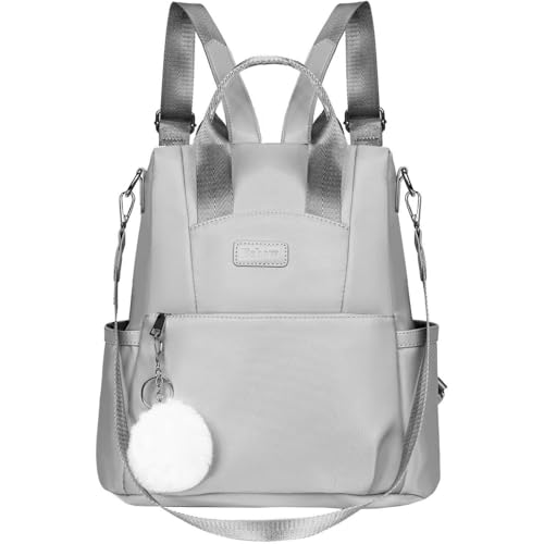 Eshow Rucksack Damen Klein, Anti-Diebstahl Elegant Cityrucksack Tagesrucksack, 3 in 1 Rucksacktasche mit Clutchbag RFID Blocker, Kleiner Damenrucksack Modern für Pendeln Schule Arbeit Reise Schwarz von Eshow