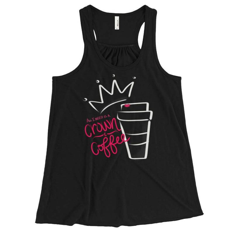 Festzug Mädchen Krone Und Kaffee Racerback Tank - Schwarz Oder Grau Tanks von EsjayCreationsInc