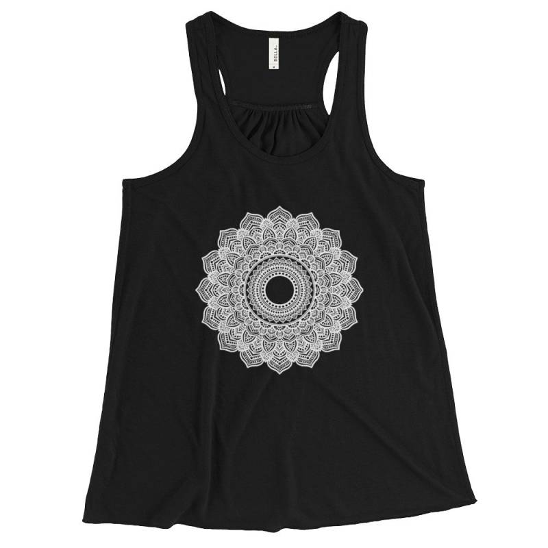 Mandala Tank Top Zen Yoga Mandalas Workout Damen Flowy Racerback von EsjayCreationsInc