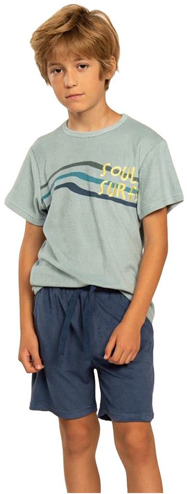 Eskimo Schlafanzug Eskimo Kids (Set, Set) Jungen Schlafanzug kurz Shorty Baumwolle sommerlicher Frottee Jersey von Eskimo