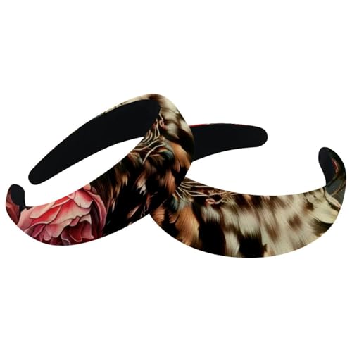 2 Stück Samt Breite Stirnbänder für Frauen Vintage Eule Rose Blumen Uhr Zubehör Gepolsterte Stirnbänder Schönheit Haarbänder Mädchen Dicke Haarbänder 2 Stück Samt Breite Stirnbänder für Frauen Vintage Eule Rose Blumen Uhr Zubehör Gepolsterte Stirnbänder Schönheit Haarbänder Mädchen Dicke Haarbänder von Eslifey