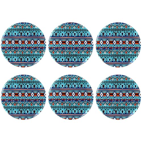 Eslifey 6 Stück 5,6 cm große Knöpfe mit Anstecknadel, Bohemia Boho Tribe Runde Bastelknöpfe für Bastelbedarf, DIY Abzeichen Pins, Schulprojekte von Eslifey