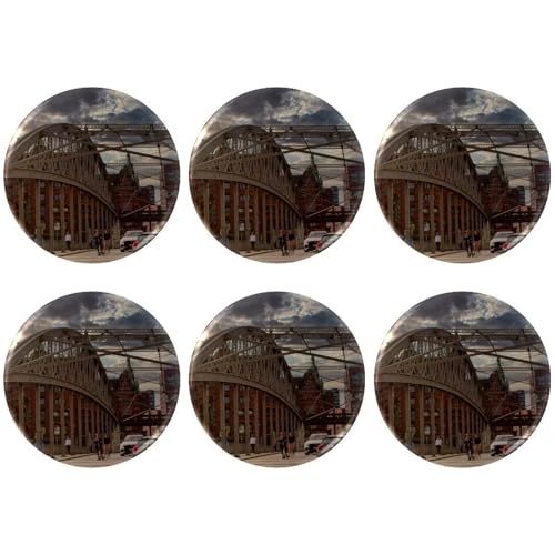 Eslifey 6 Stück 5,6 cm große Knöpfe mit Anstecknadel, schöne runde Knöpfe im Stadt-Look, Bastelbedarf, DIY-Abzeichen, Anstecknadeln, Schulprojekte von Eslifey