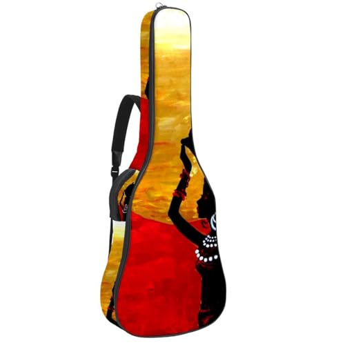 Eslifey Akustikgitarre Tasche Afrikanische Frau Verstellbarer Schultergurt Gitarrenkoffer Gigbag 40 41 42 Zoll, Farbe 2, 42.9x16.9x4.7 in von Eslifey