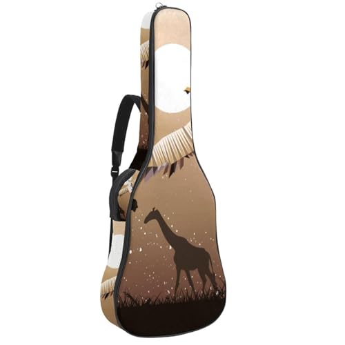 Eslifey Akustikgitarre Tasche Afrikanische Frauen Malerei Verstellbarer Schultergurt Gitarrenkoffer Gig Bag 40 41 42 Zoll, Farbe 5, 42.9x16.9x4.7 in von Eslifey