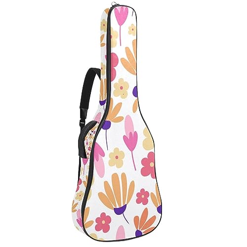 Eslifey Akustikgitarre Tasche Aquarell Weihnachten Ballett Mädchen Stern Muster Verstellbarer Schultergurt Gitarre Fall Gig Bag 40 41 42 Zoll, Farbe 2, 42.9x16.9x4.7 in von Eslifey